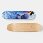 暗い夜に狼の群れ スケートボード (横)