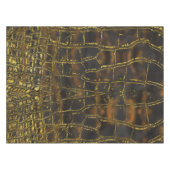 暗い大理石のフェイクな金ゴールドのスネークスキンの質 テーブルクロス (正面(横))
