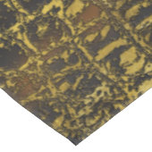 暗い大理石のフェイクな金ゴールドのスネークスキンの質 テーブルクロス (アングル)