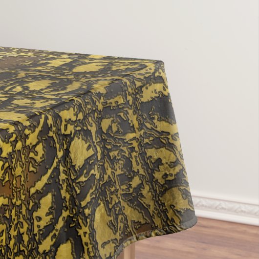 暗い大理石のフェイクな金ゴールドのスネークスキンの質 テーブルクロス (インサイチュ)