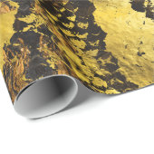 暗い大理石のフェイクな金ゴールドのスネークスキンの質 ラッピングペーパー (ロールコーナー)