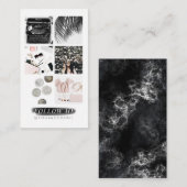 暗い大理石のInstagramの供給の写真のコラージュは私を後を追います 名刺 (正面/裏面)