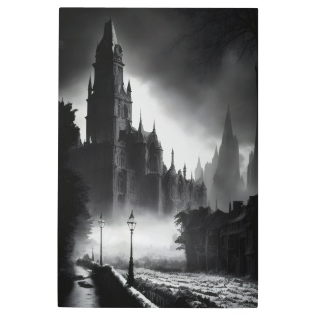 暗い大聖堂：霧の中の謎 メタルプリント (正面)