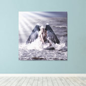 暗い天使の翼を持つ人 キャンバスプリント (インサイチュ (ウッドフロア))