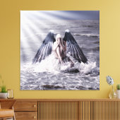 暗い天使の翼を持つ人 キャンバスプリント (インサイチュ (リビング))