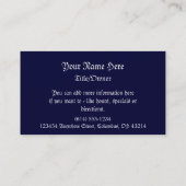 暗い天使及び暗い夜吸血鬼またはファンタジーの名刺 名刺 (裏面)