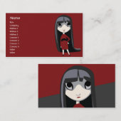 暗い女の子-ビジネス 名刺 (正面/裏面)