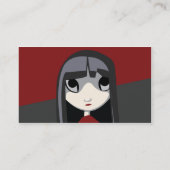 暗い女の子-ビジネス 名刺 (裏面)