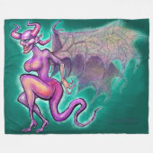 暗い妖精 フリースブランケット (正面(横))