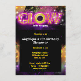 暗い子供たちのグローパーティー 招待状