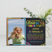 暗い子供の誕生日の招待状の白熱 招待状 (スタンド正面)