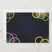 暗い子供の誕生日の招待状の白熱 招待状 (裏面)