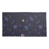 暗い宇宙惑星スターズネブラパターン 枕カバー (裏面-左)