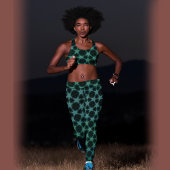 暗い実用的な緑の星 レギンス