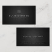 暗い専門のモノグラムの名刺 名刺 (正面/裏面)