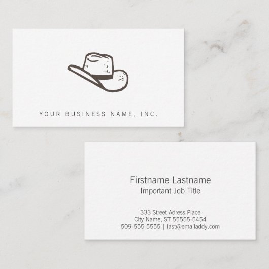 暗い帽子の凸版印刷のスタイル 名刺 (正面/裏面)