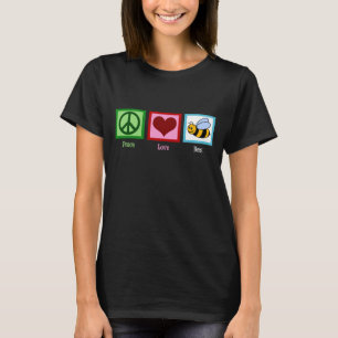 暗い平和愛蜂の女性 Tシャツ