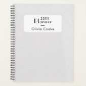 暗い年パーソナライズされた間プランナーと名前をカスタムする プランナー手帳 (正面)