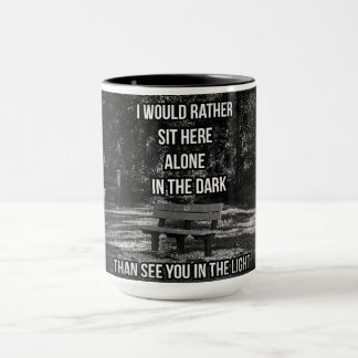 暗い引用文で マグカップ