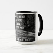 暗い引用文で マグカップ (正面右)