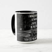 暗い引用文で マグカップ (正面左)