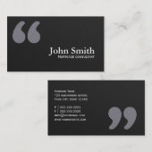 暗い引用文は抵当代理店の名刺を示します 名刺 (正面/裏面)