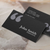 暗い引用文マーク脚本家の名刺 名刺