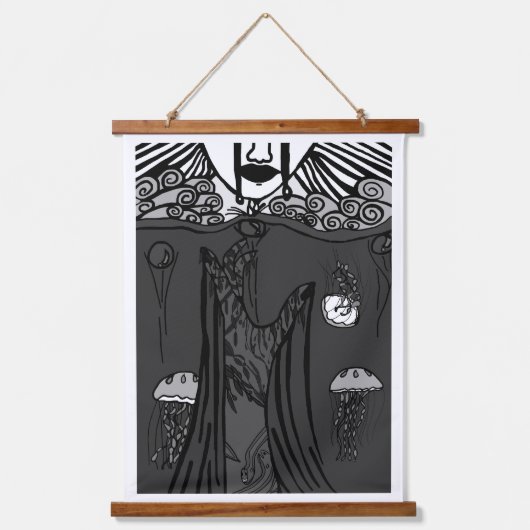 暗い悲しみ 吊り下げ型タペストリー (正面)
