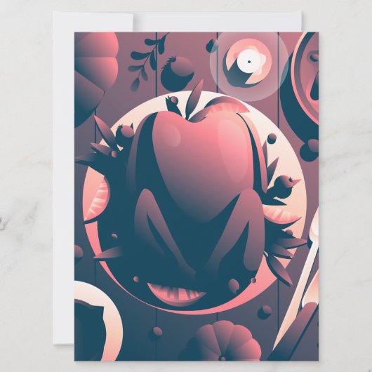 暗い感謝祭ディナー 招待状 (正面)