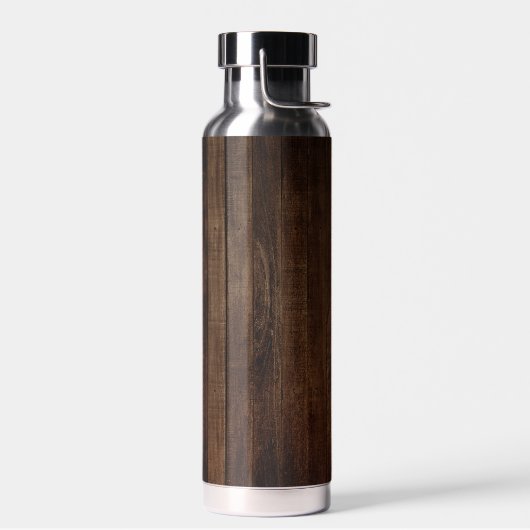 暗い懸命木目と木目 ウォーターボトル (左面)