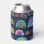 暗い手で虹を描いたスタイル。 缶クーラー (缶正面)