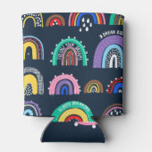 暗い手で虹を描いたスタイル。 缶クーラー (裏面)