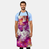 暗い抽象芸術のブロッツの背景 エプロン (着用した状態)