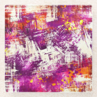 暗い抽象芸術のブロッツの背景 ガラスコースター