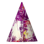 暗い抽象芸術のブロッツの背景 パーティーハット (裏面)