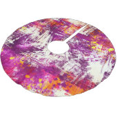 暗い抽象芸術のブロッツの背景 ブラッシュドポリエステルツリースカート (アングル)