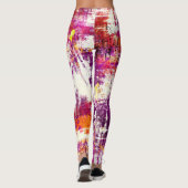 暗い抽象芸術のブロッツの背景 レギンス (裏面)