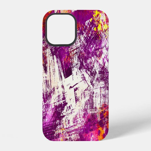 暗い抽象芸術のブロッツの背景 iPhoneケース (裏面)