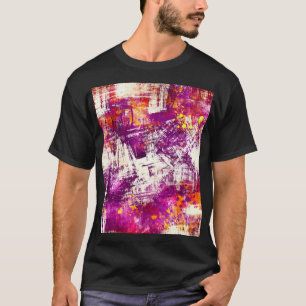 暗い抽象芸術のブロッツの背景 Tシャツ
