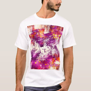 暗い抽象芸術のブロッツの背景 Tシャツ
