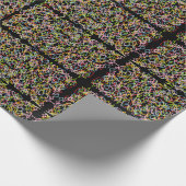 暗い抽象芸術アートの形コントラストネオン ラッピングペーパー (角)