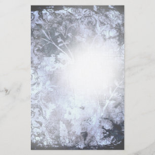 暗い抽象芸術グランジフローラ 便箋