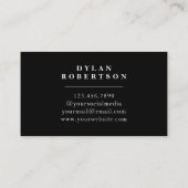 暗い抽象芸術テクスチャ |モダン | 名刺 (裏面)