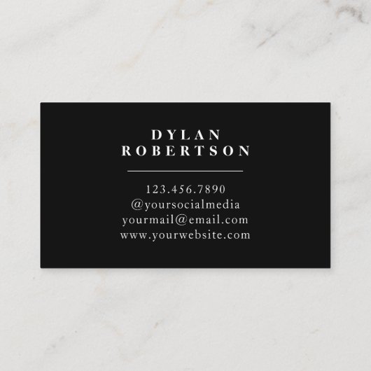 暗い抽象芸術テクスチャ |モダン | 名刺 (裏面)