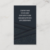 暗い抽象芸術パネルの背景 |ホームロゴ 名刺 (裏面)