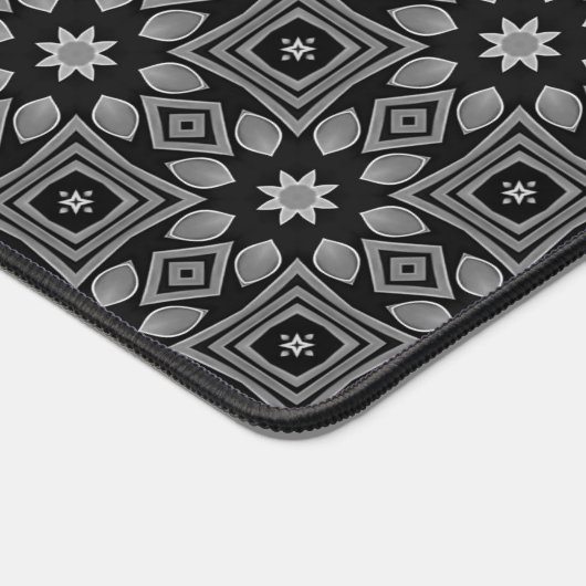 暗い抽象芸術幾何パターン(の模様が)ある デスクマット (コーナー)