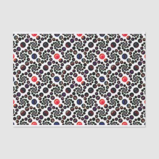 暗い抽象芸術緩和曲線(さくらんぼパターン) 薄葉紙 (正面)