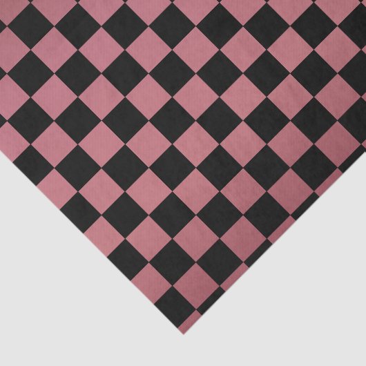 暗い挨りだらけのばら色および黒い点検 薄葉紙 (詳細)