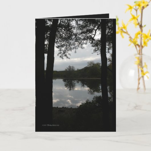 暗い日 カード (黄色い花)