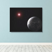 暗い星の周りを回る氷と岩の惑星 キャンバスプリント (インサイチュ (ウッドフロア))